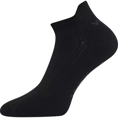 Black ankle sock on a white background